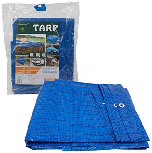10 ft X 10 ft Waterproof Multi Purpose Water Proof Blue Tarp Poly Cover for Roof Car
