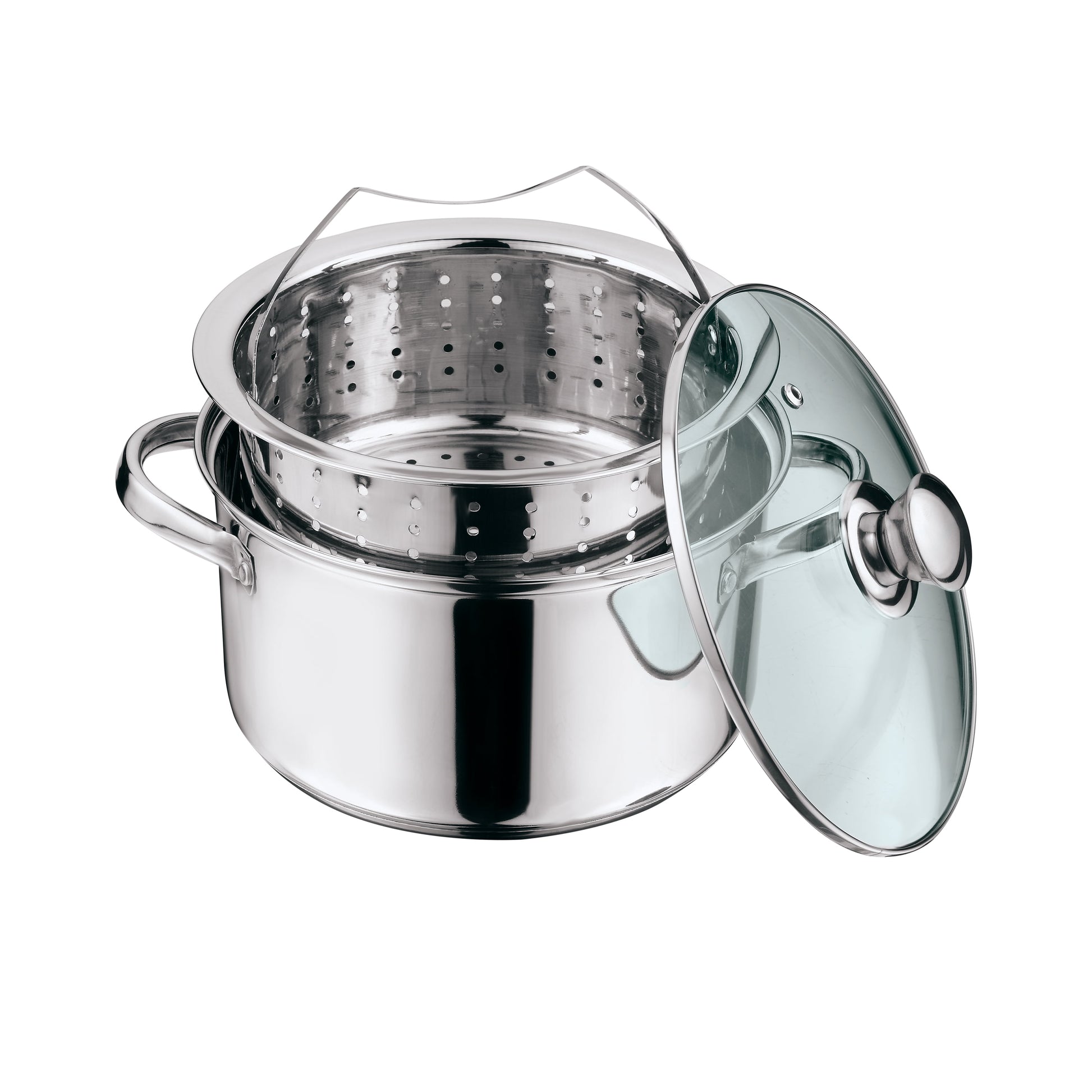 Mainstays Stainless Steel 3-Quart Saucepan with Straining Lid 