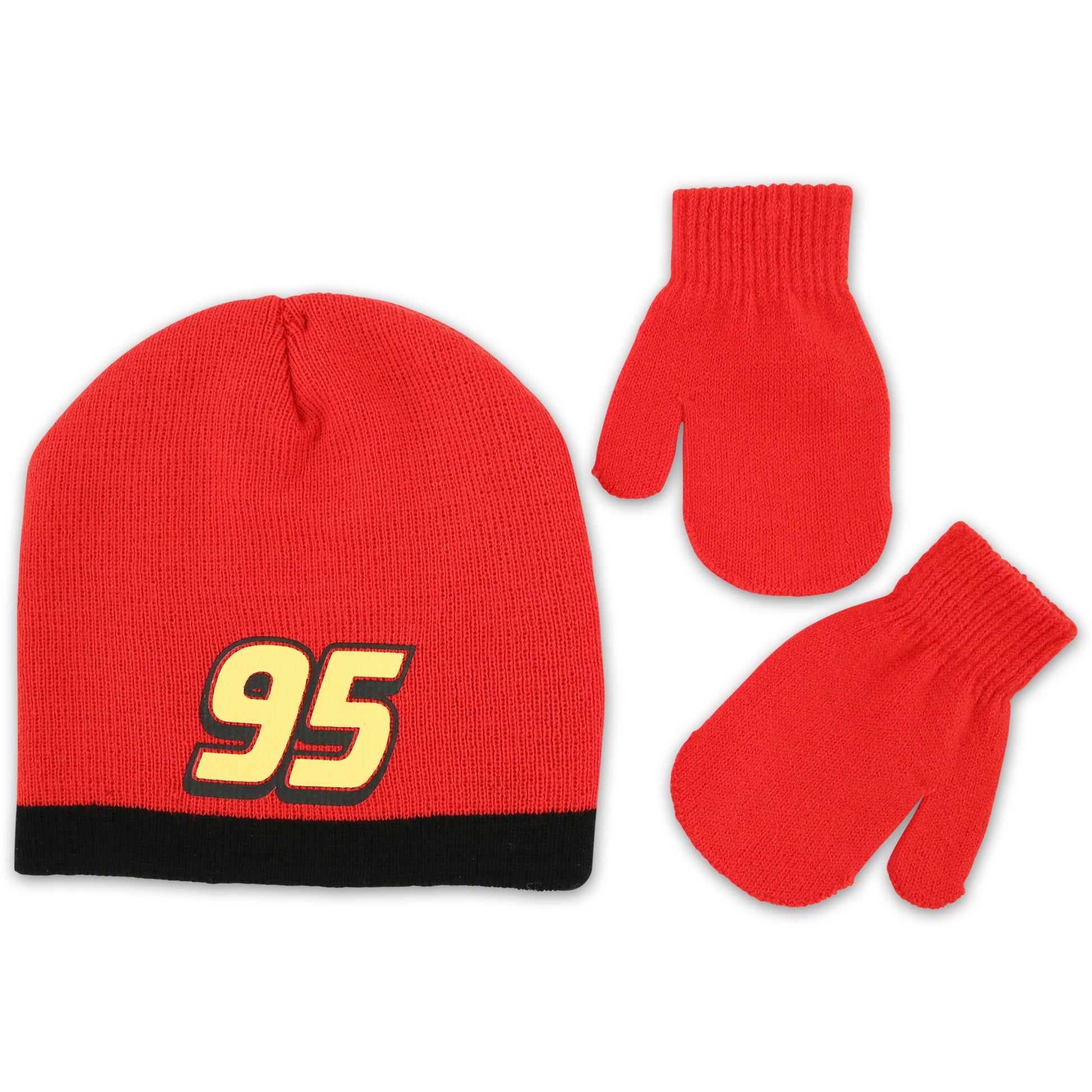 Disney Cars Lightning McQueen Hat and Mittens Cold Weather Set, Toddle –  1mart