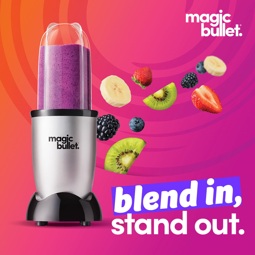 Magic Bullet Magic Bullet Silver & Black 250W Single Serve Blender