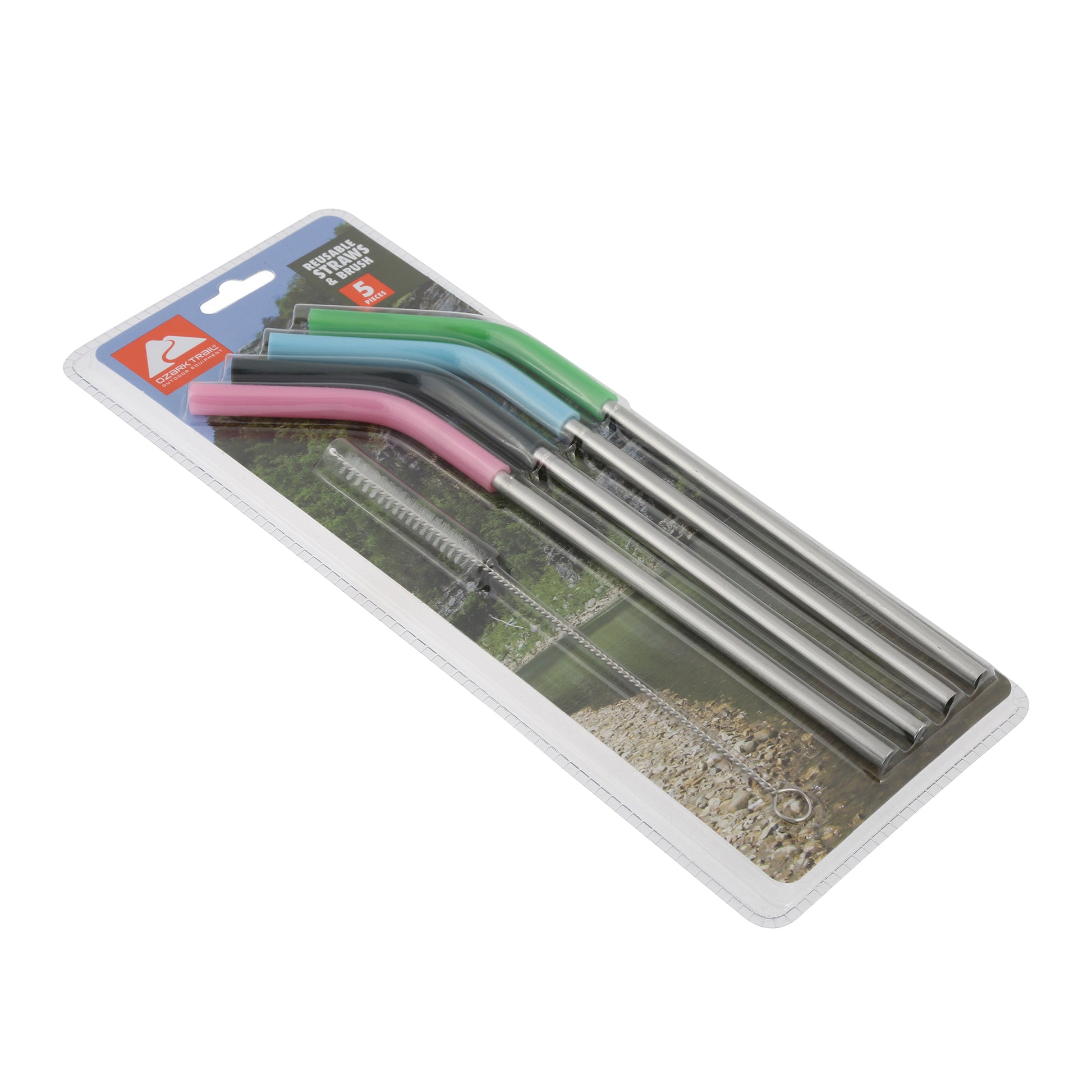 4 PK Stainless Steel Straw With Cleaning Brush 