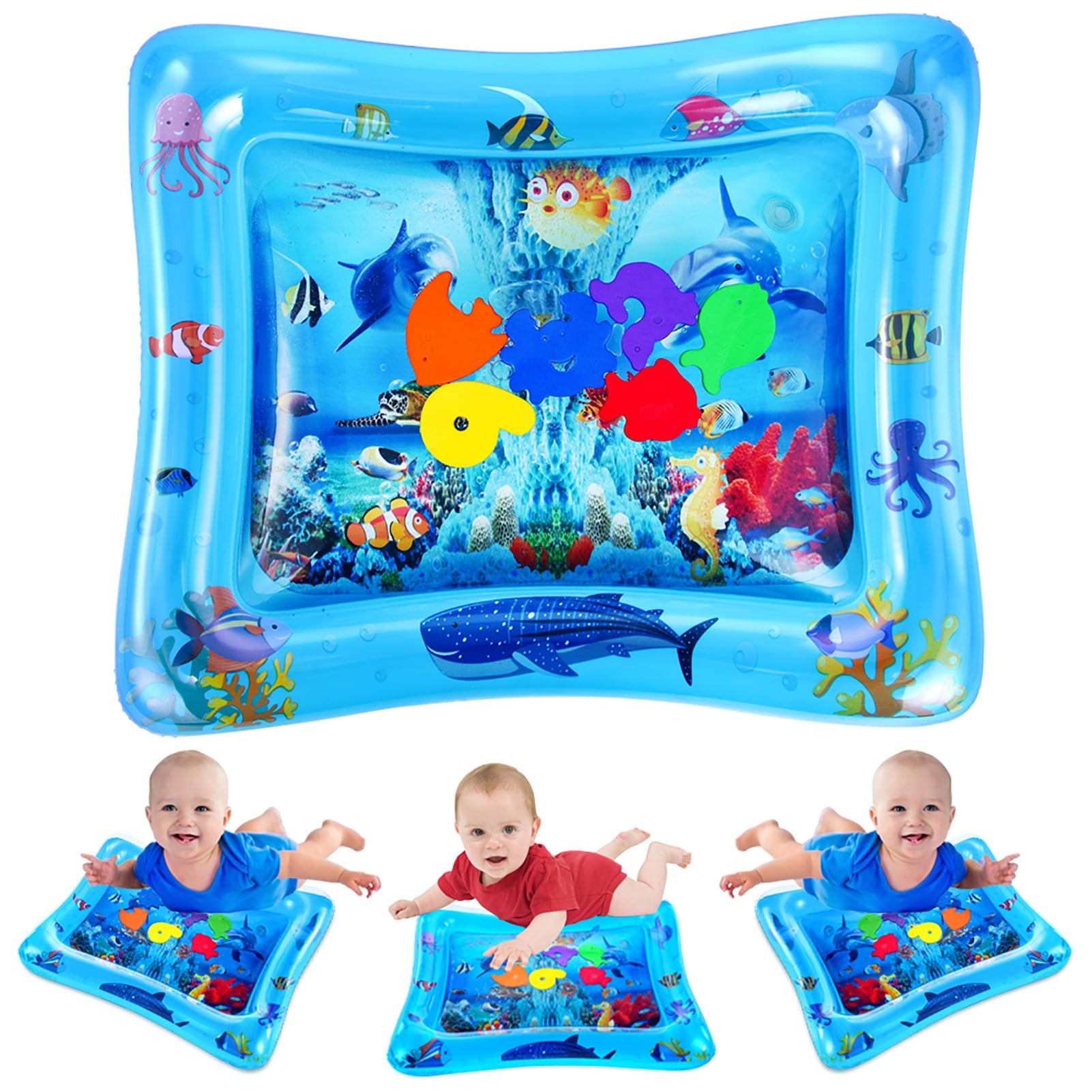 Vatos Tummy Time Inflatable Water Play Mat for Infants and Baby, Aged 3+ Months