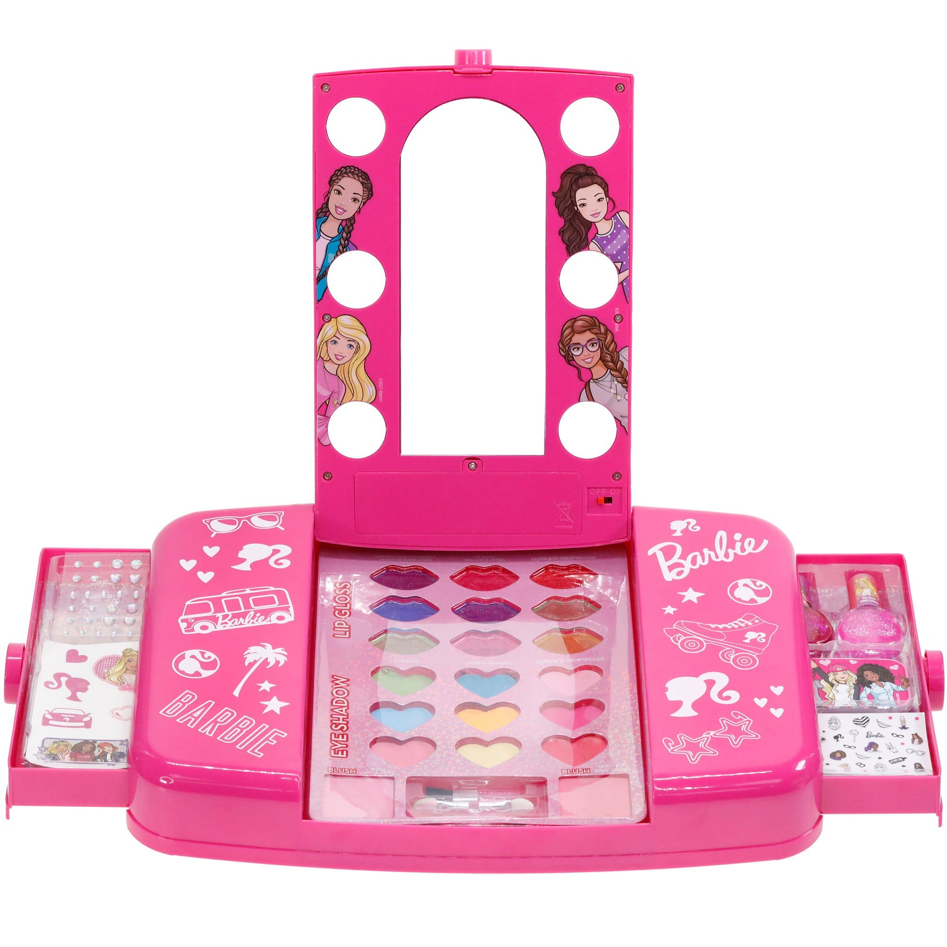 Barbie - Townley Girl Cosmetic Light-up Vanity Makeup Set, Pretend Pla –  1mart