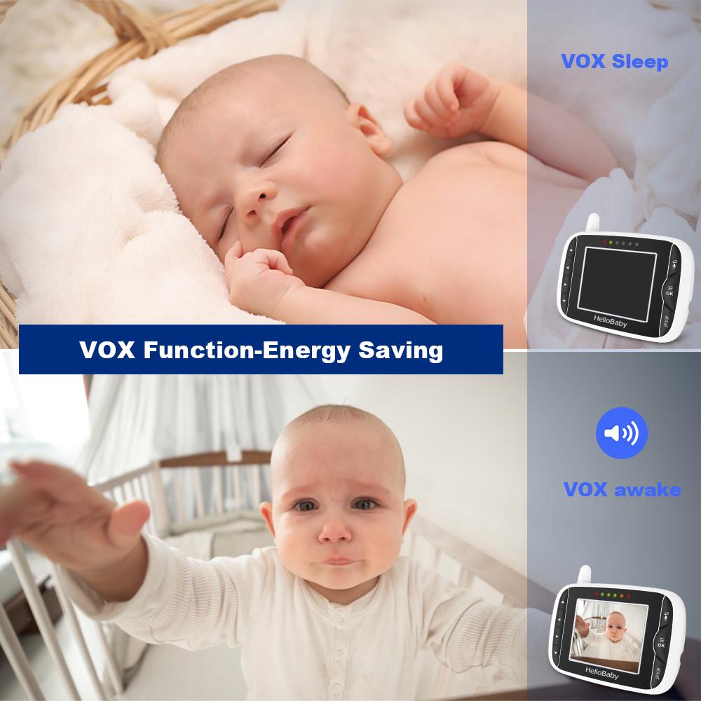  HelloBaby 3.2 Inch Video Baby Monitor with Night Vision &  Temperature Sensor, Two Way Talkback System : Baby